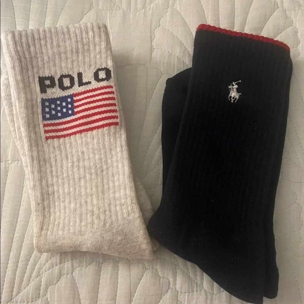 NWT two pairs Ralph Lauren socks size 9-11